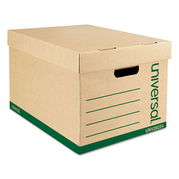 Universal® Recycled Heavy-duty Record Storage Box, Letter-legal Files, Kraft-green, 12-carton freeshipping - TVN Wholesale